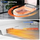 WANSID Elongated Smart Toilet With Bidet Built-in, Auto Open/Close Lid, Soft-Closed Heated Seat