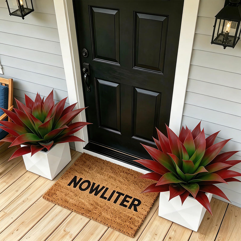 2 Pack Artificial Fall Agave Plants 28 Inch Large Size Faux Succulent Stems Outdoor Decorating Realistic UV Resistant