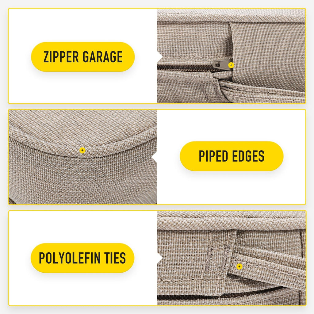 Gel Memory Foam Chair Cushions, FadeShield Water-, Stain-Resistant Durable Reversible Seat Cushion Pads with Ties for