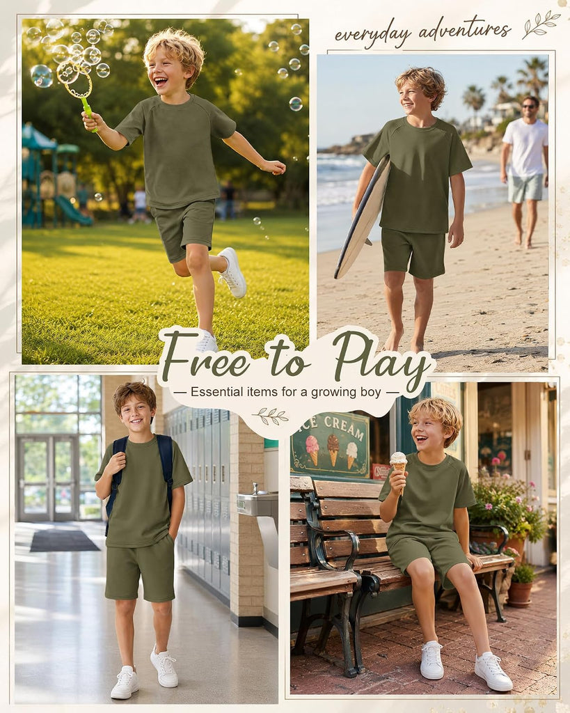 Boys Short Sets 2 Piece Summer Outfits Matching Set