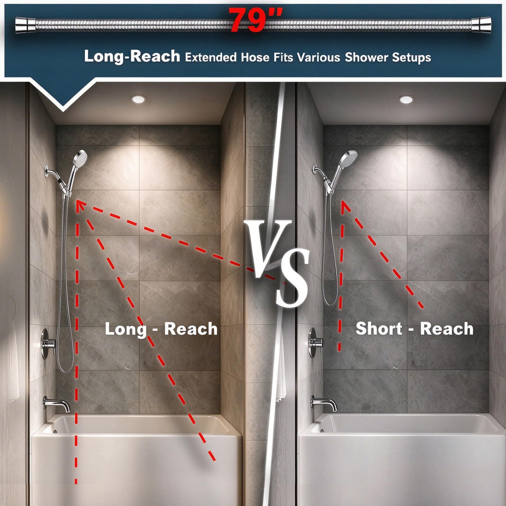 High Pressure Handheld Shower, Power Boost Resists Low Flow, Chrome
