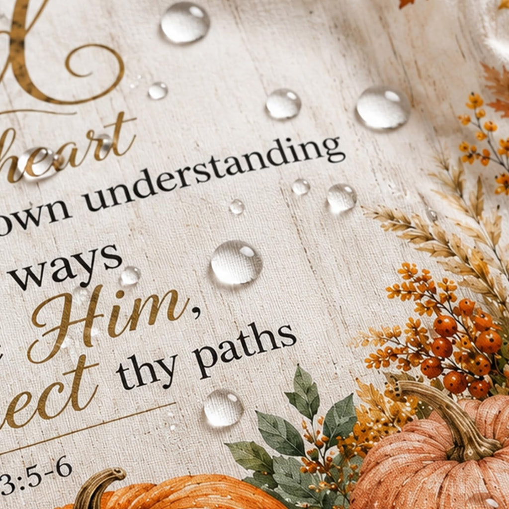 Fall Christian, Inspirational Farmhouse Autumn Harvest Pumpkin Sunflower with Bible Verse, Thanksgiving Holiday