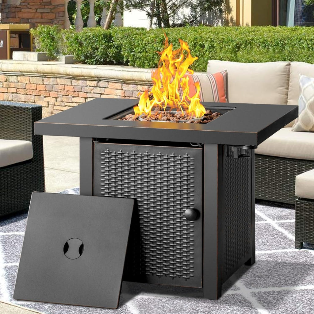 Fire Pit with Grill for Outside Wood Burning