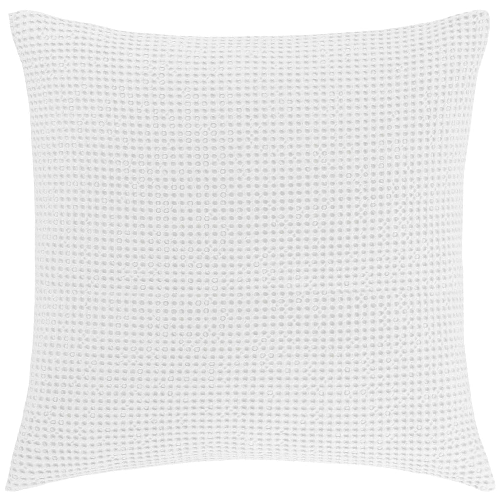 Bubble White Solid Cotton Matelasse Sham