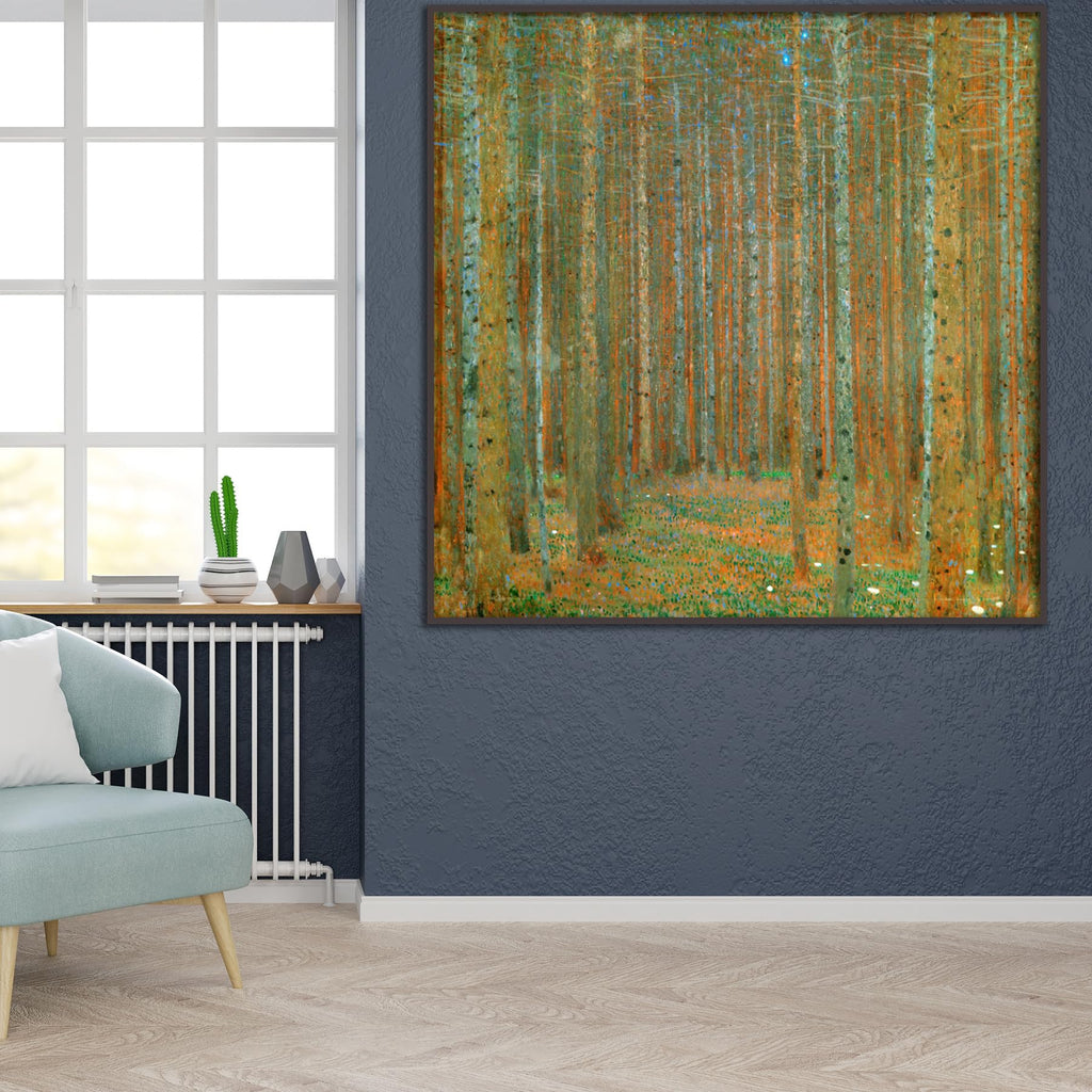 Gustav Klimt Canvas Wall Art - Fir Forest Poster - Historical And Cultural Illustration Pictures - Landscape Wall
