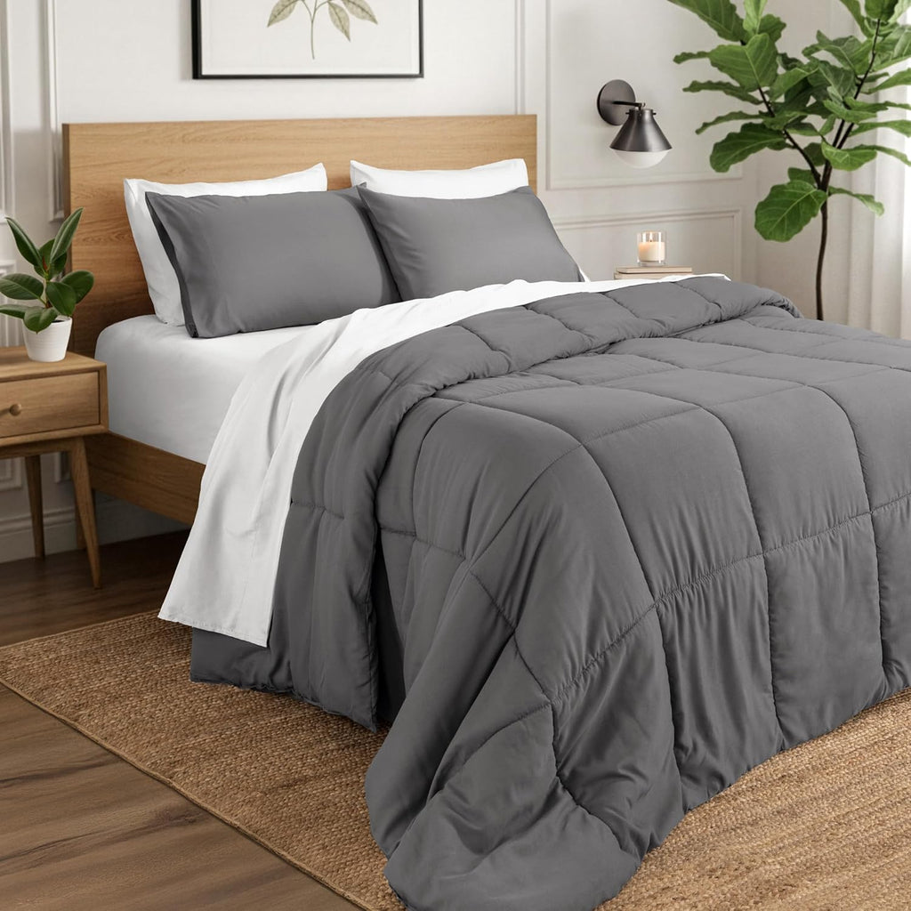 Ivy Union Queen Comforter Set - Comfy, Breathable, All Season - Down Alternative Comforter & Shams
