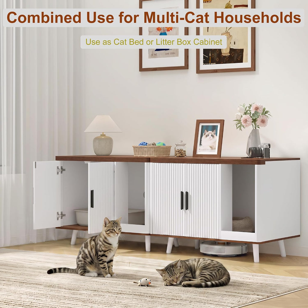 Cat Litter Box Enclosure, 30.7" Hidden Litter Box Furniture