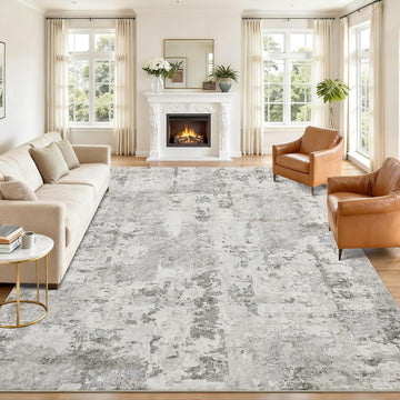 5x7 Abstract Area Rug, Washable Soft Low Pile Non Slip Accent Rug for Living Room, Bedroom, Dining Room, Modern