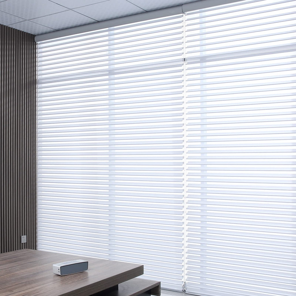 Custom Size Shangri-La Window Roller Shades Sheer Shades with Slub Pattern Light Filtering Room Darkening Solar