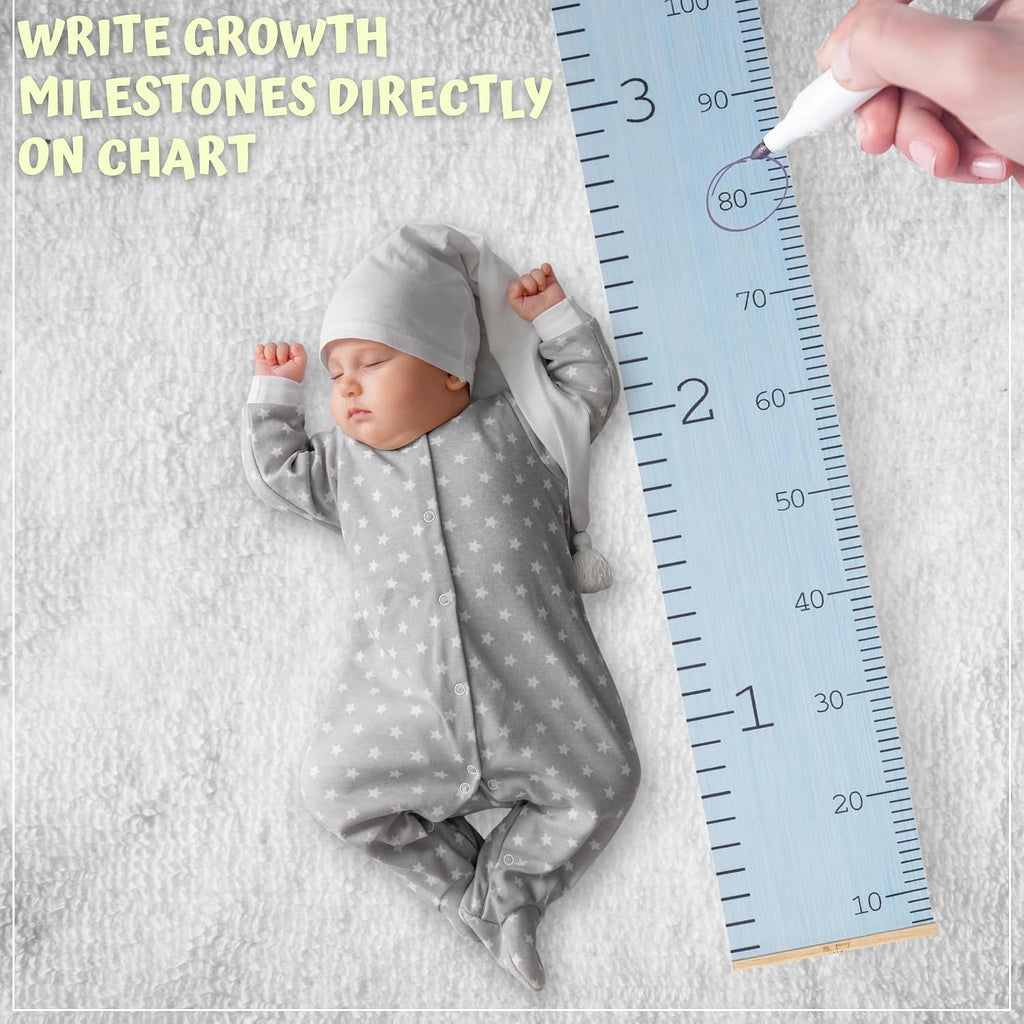 Growth Chart for Wall - Height Chart for Toddlers (79" x 7.9") - Canvas Kids Tape Measure Chart - Growth Chart