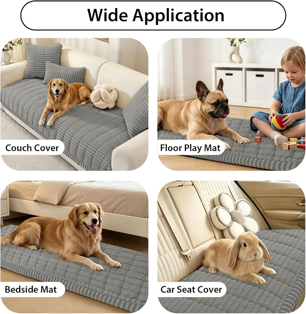 Fuzzy Pet Couch Covers for Dogs Non Slip Sofa Cover for Pets