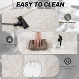Cream White Plush Rug