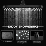Wide Rain Shower Head With 5 Modes Handheld Showerheads