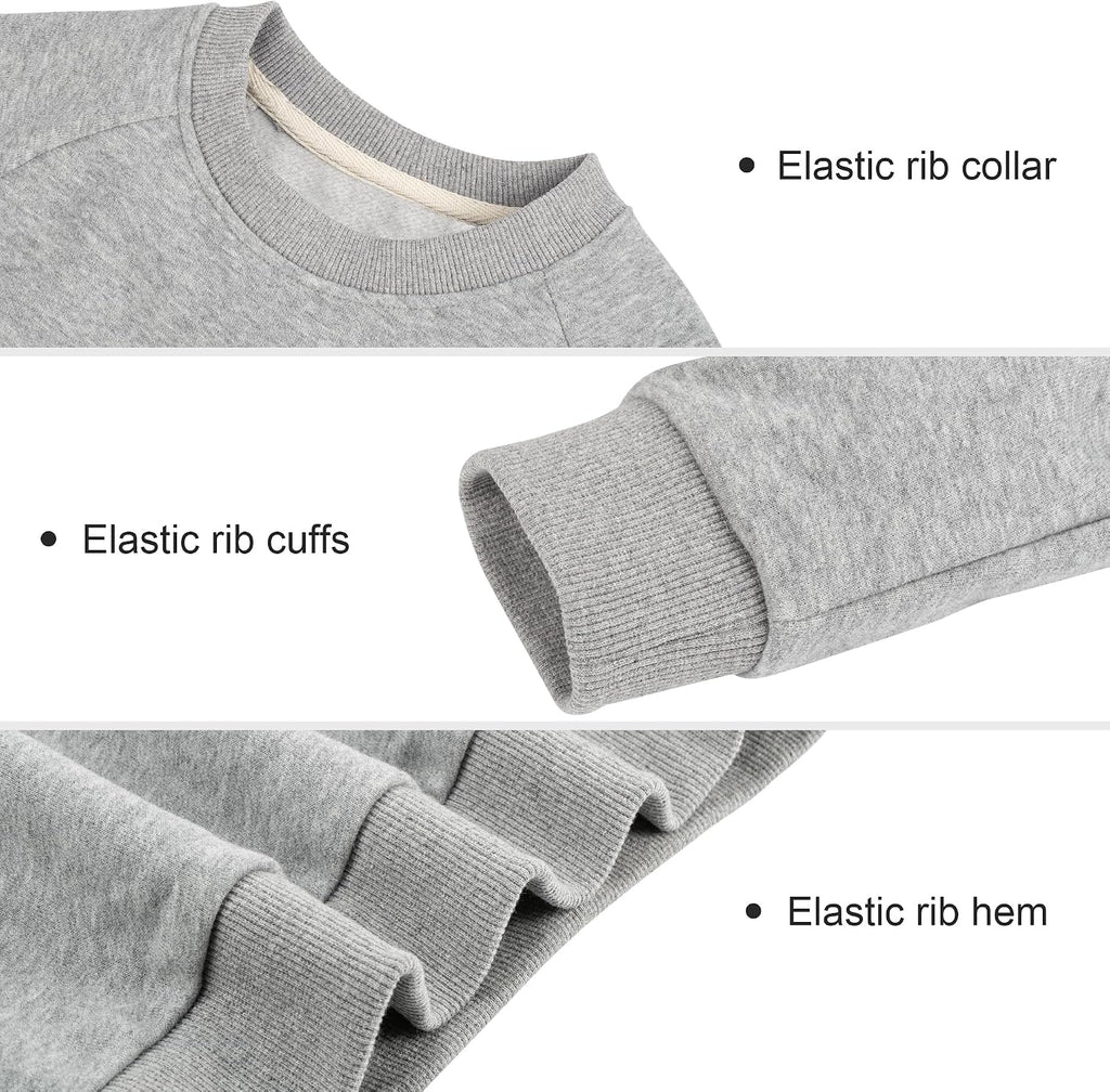 Boys Crewneck Sweatshirt, Lightweight Fleece Pullover