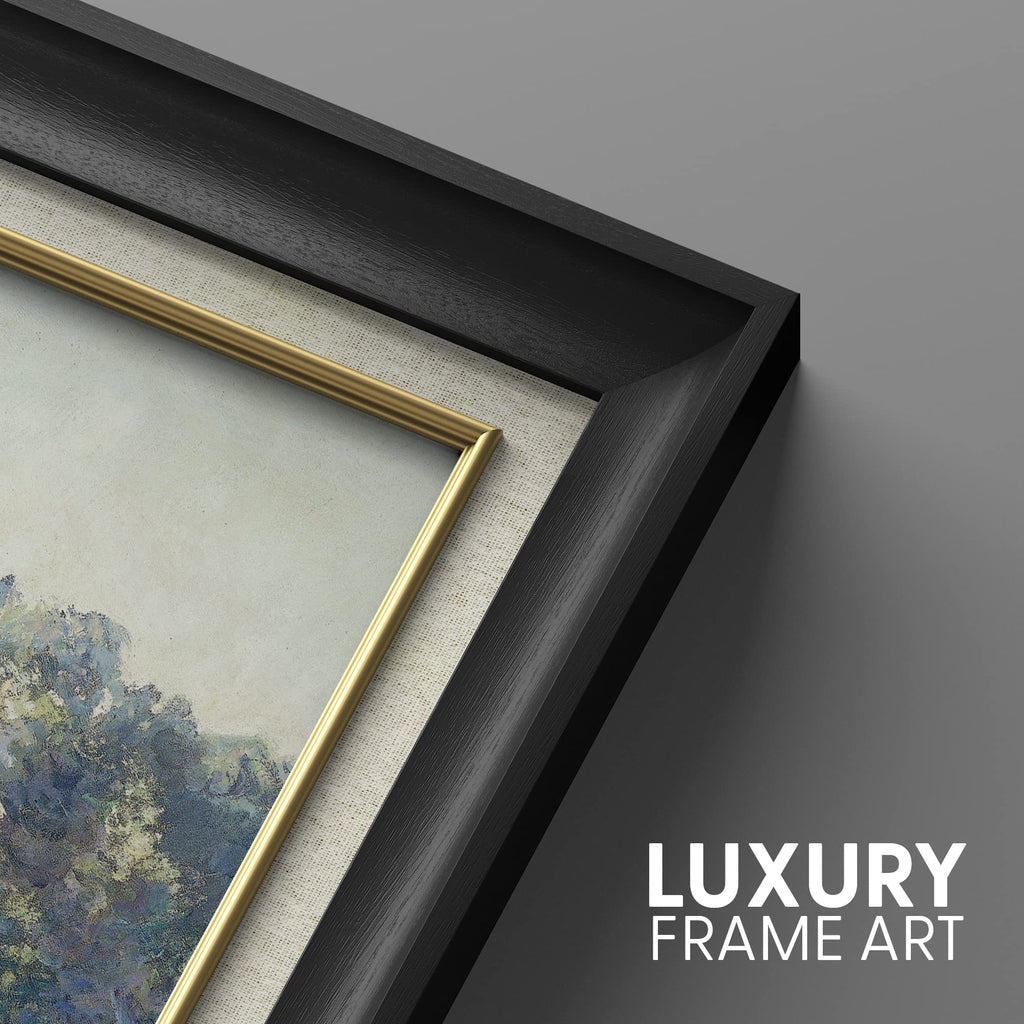 Premium Framed Wall Art The Seine River at Giverny by Claude Monet Classic Vintage Illustrations Fine Art Decorative
