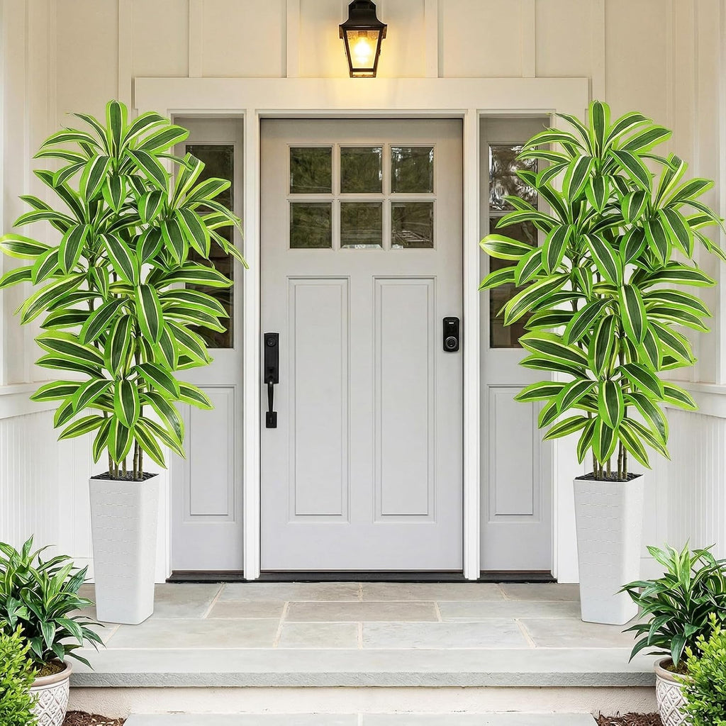 Yellow Dracaena Tree 7FT, Tall Fake Plants Indoor
