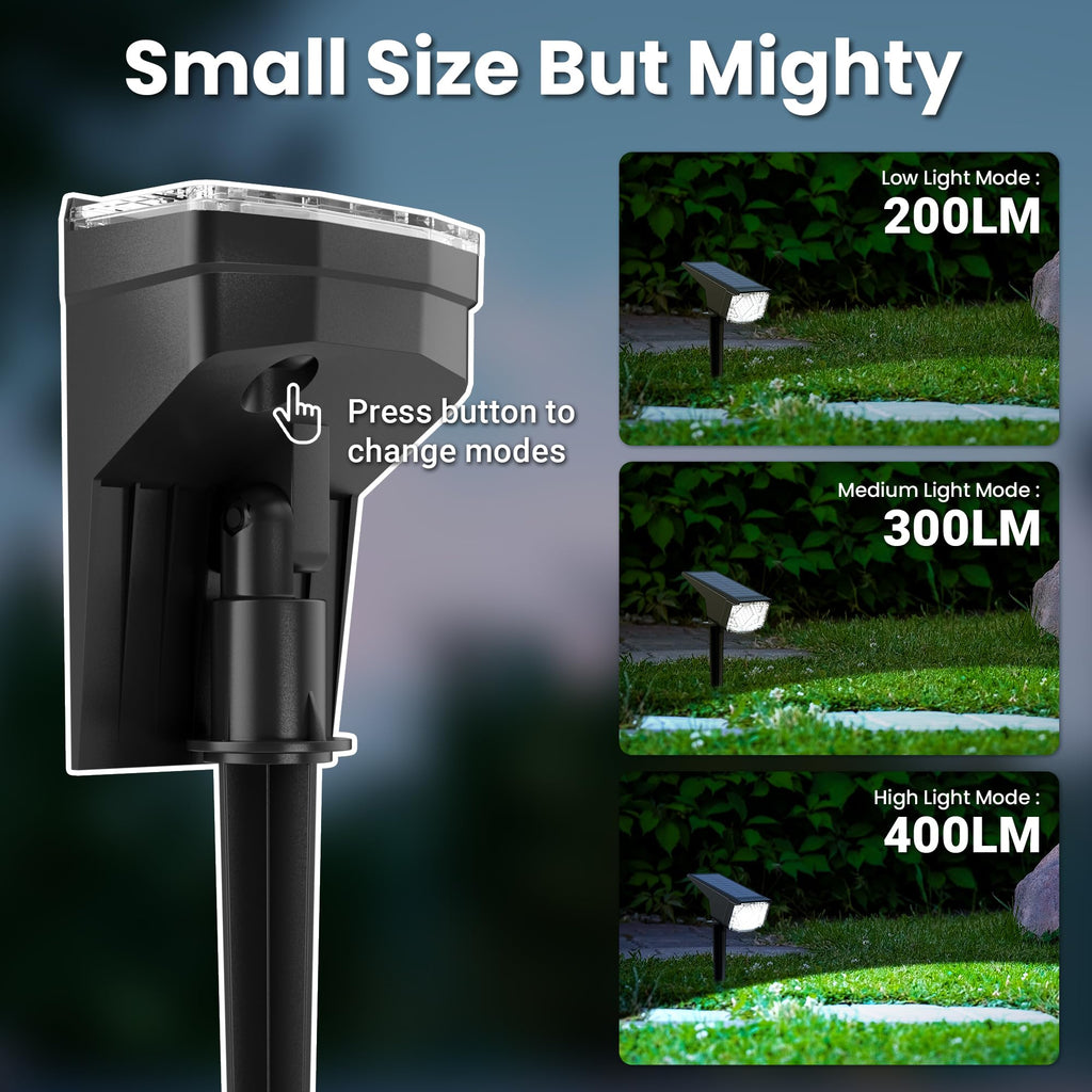 Solar Spot Lights Outdoor Waterproof 10 Pack Cool White