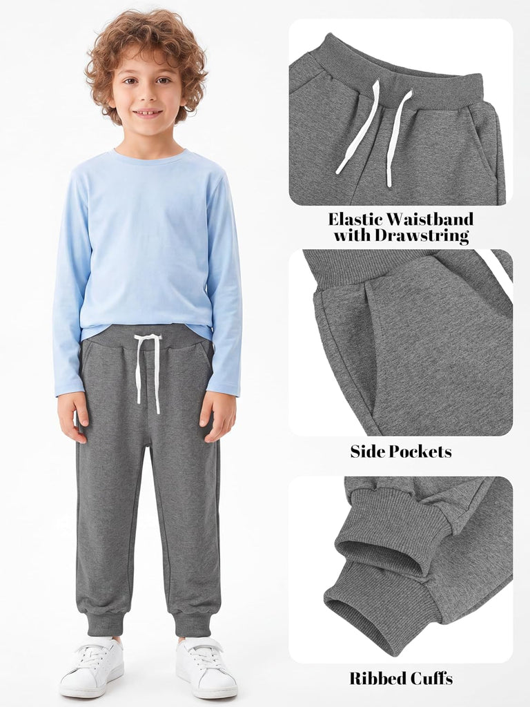 5 Pack Boys Sweatpants Toddler Athletic Joggers Kids Cotton Pants