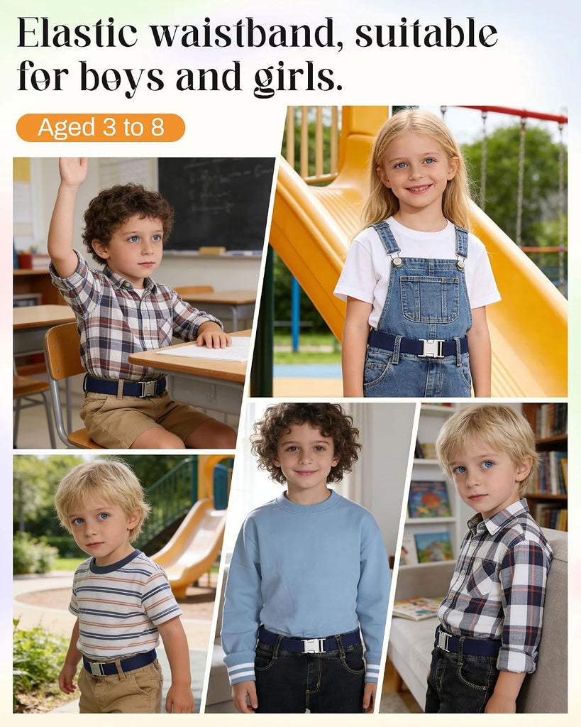 Kids Toddler Belt,Elastic Stretch Boys Girls Belt with Easy Buckle