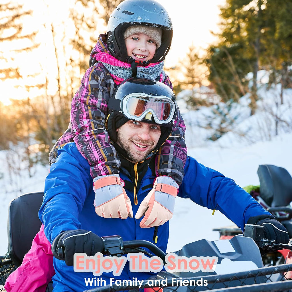 Kids Winter Ski Gloves Touchscreen and Waterproof Warm Snow Gloves for Snowboarding, Sledding for Boys Girls