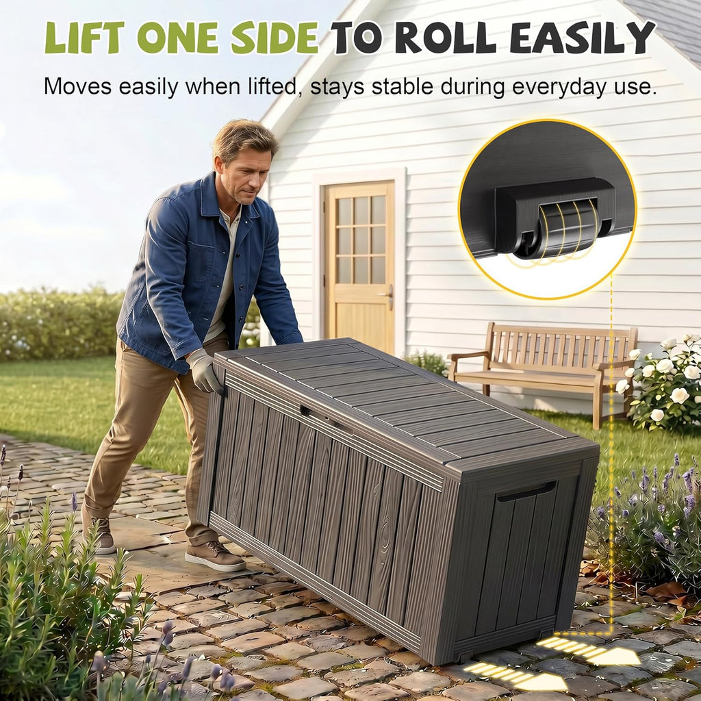85 Gallon Package Delivery Boxes Outside Secure Waterproof Resin UV Resistant Lockable Mail Parcel Drop Mailbox Storage
