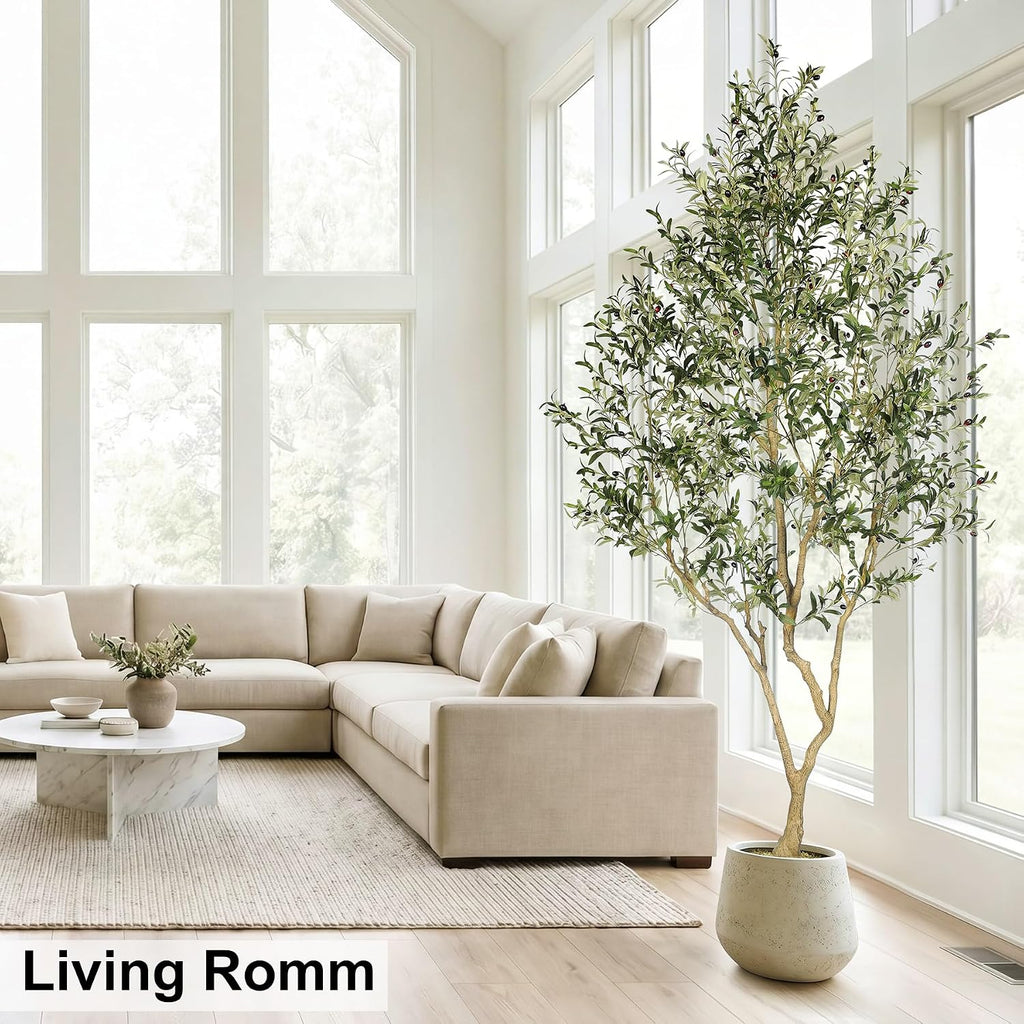 Faux Olive Tree 9ft - Artificial Olive Tree Indoor Decor