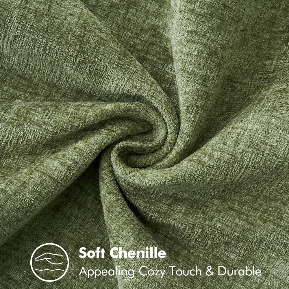 Decorative Couch Throw Pillow Covers 20x20 Inch Sage Green 2 Pack