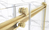 Shower Door 48"×76", Double Sliding Shower Door, Frameless Shower Door with Tempered Glass
