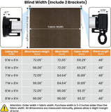 7'W x 6'H Mocha Patio Shades Roll up Outdoor Roller Shade Cr - Image 7