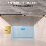 56-60” x 76” Frameless Shower Door, 5/16" (8mm) Clear SGCC Tempered Glass, Bathroom Glass Sliding Shower Doors