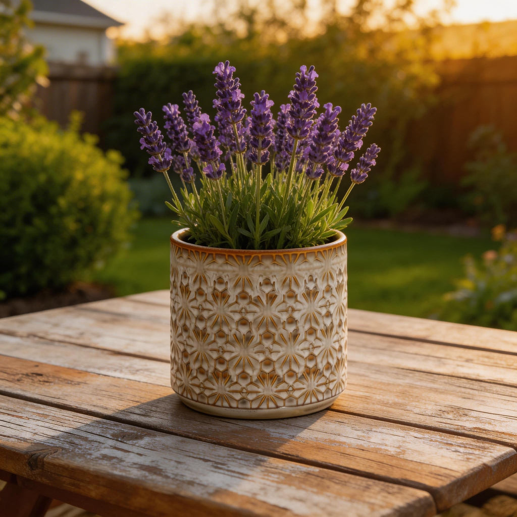 Ceramic Planter Ceramic Plant Pot, 5.3 Inch Small Planter with Unique Glaze, Home Decor Indoor Outdoor Flower Pot for