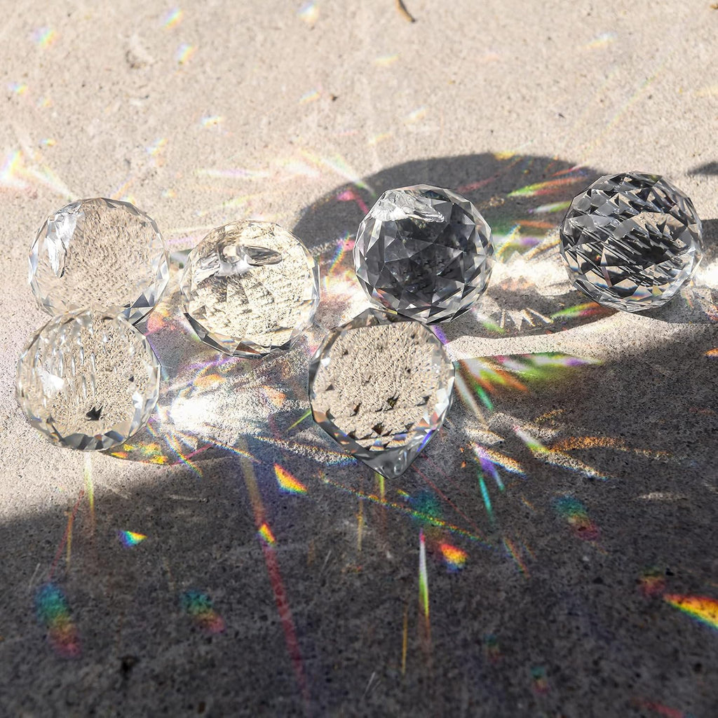 20mm Clear Crystal Ball Prism Sun Shine Catcher Rainbow Pendants Maker, Hanging Crystals Prisms for Windows