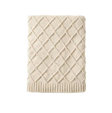 Farmhouse Boho Knitted Throw Blanket for Couch Sofa Chair Bed Home Decoration, Soft Warm Cozy Light Weight for Spring