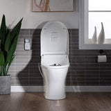 One Piece 1.1GPF/1.6 GPF Dual Flush Elongated Toilet with Advance Smart Toilet in White