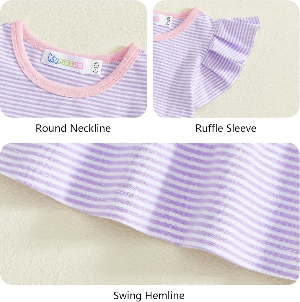 Toddler Baby Girl Clothes Sleeveless Shirts Tunic Top and Ruffle Pants Set 2 Piece Spring Summer Outfits