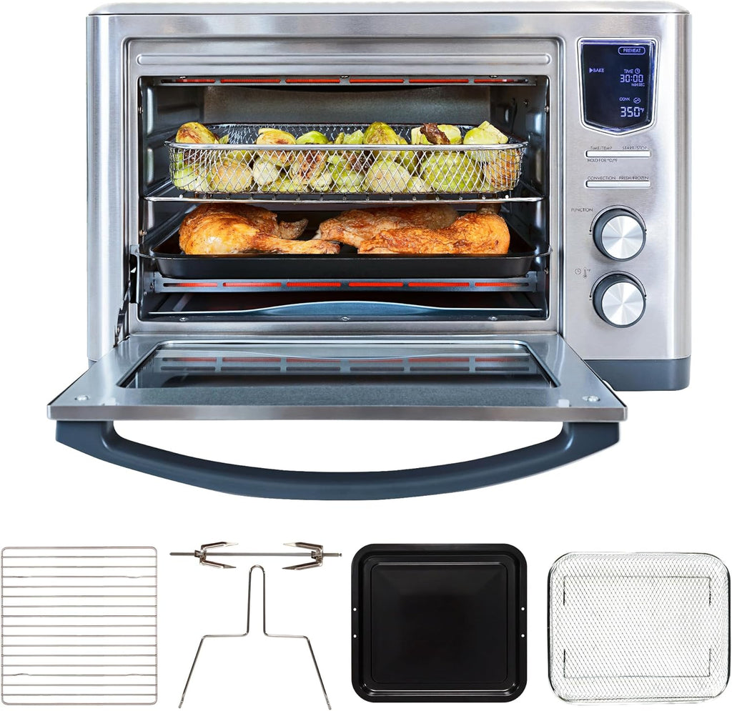 Kenmore Digital 11-In-1 Air Fryer Toaster Oven Combo 26 Qt Convection Rotisserie Dehydrator Bake Bro
