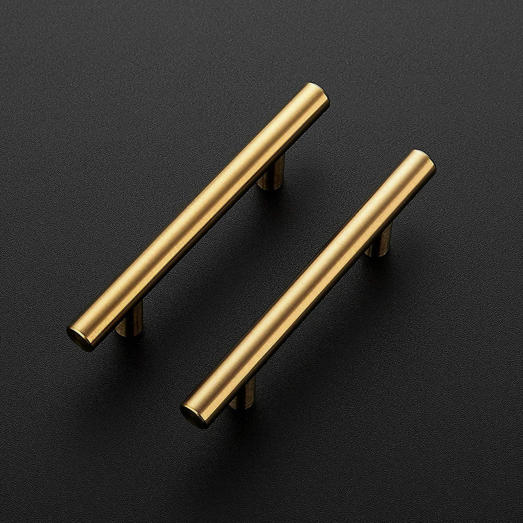 30 Pack 6 inch Cabinet Pulls Brushed Brass Stainless Steel Kitchen Drawer Pulls Cupboard Handles Cabinet Handles 3.75”