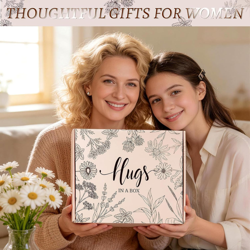 Get Well Soon Gift Baskets for Women, Self Care Package with Soft Blanket