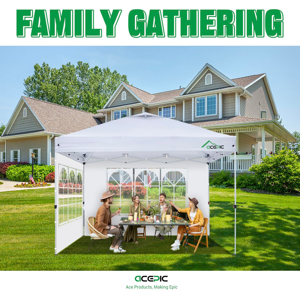 10x10 Church Window Sidewalls for Canopy, White(3PCS No Frame or Top)