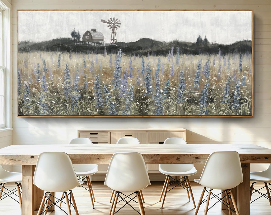 Extra Large Vintage Farmhouse Framed Canvas Wall Art 86x39inch