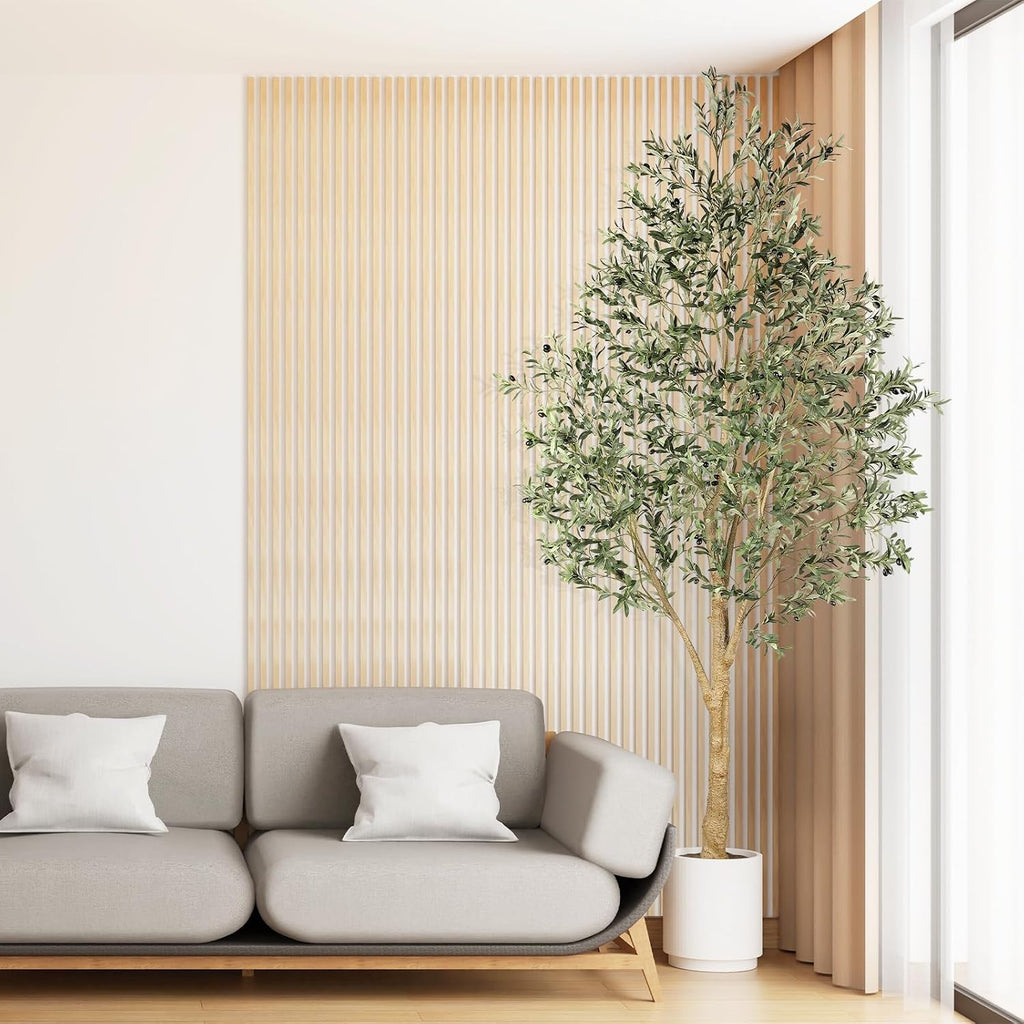 Artificial Olive Tree 10 Feet with Thick Trunk & Realistic Leaves