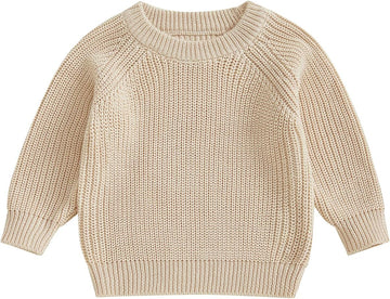 Baby Knit Sweater Crewneck Long Sleeve Pullover Sweatshirt Infant Girl Boy Fall Winter Clothes