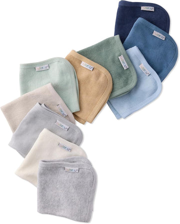 River Pack Baby Terry Washcloths 100% Organic Cotton Absorbent for Baby and Toddler Boys & Girls, Seafoam Terra