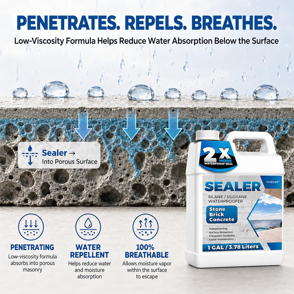 1 Gallon, Penetrating Water Repellent for Pavers & Stone