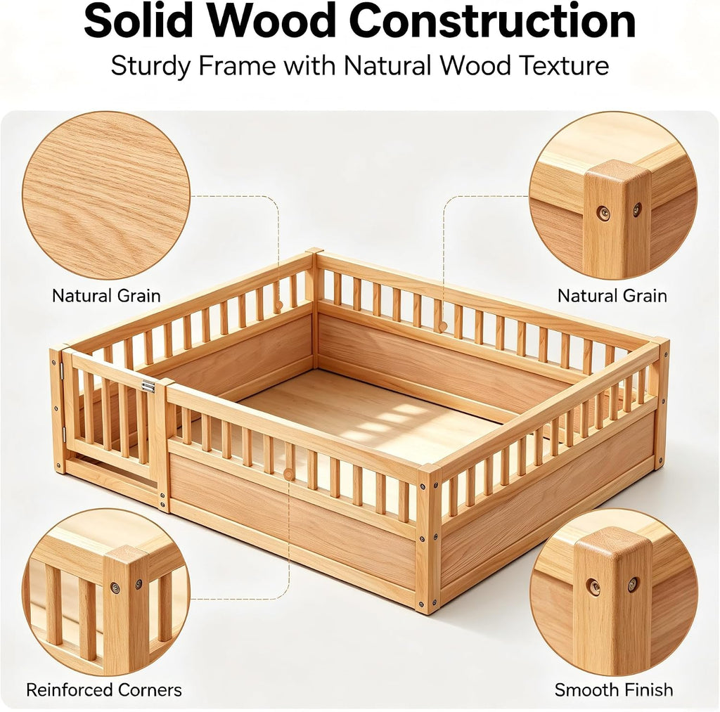Montessori Floor Bed Frame, Natural