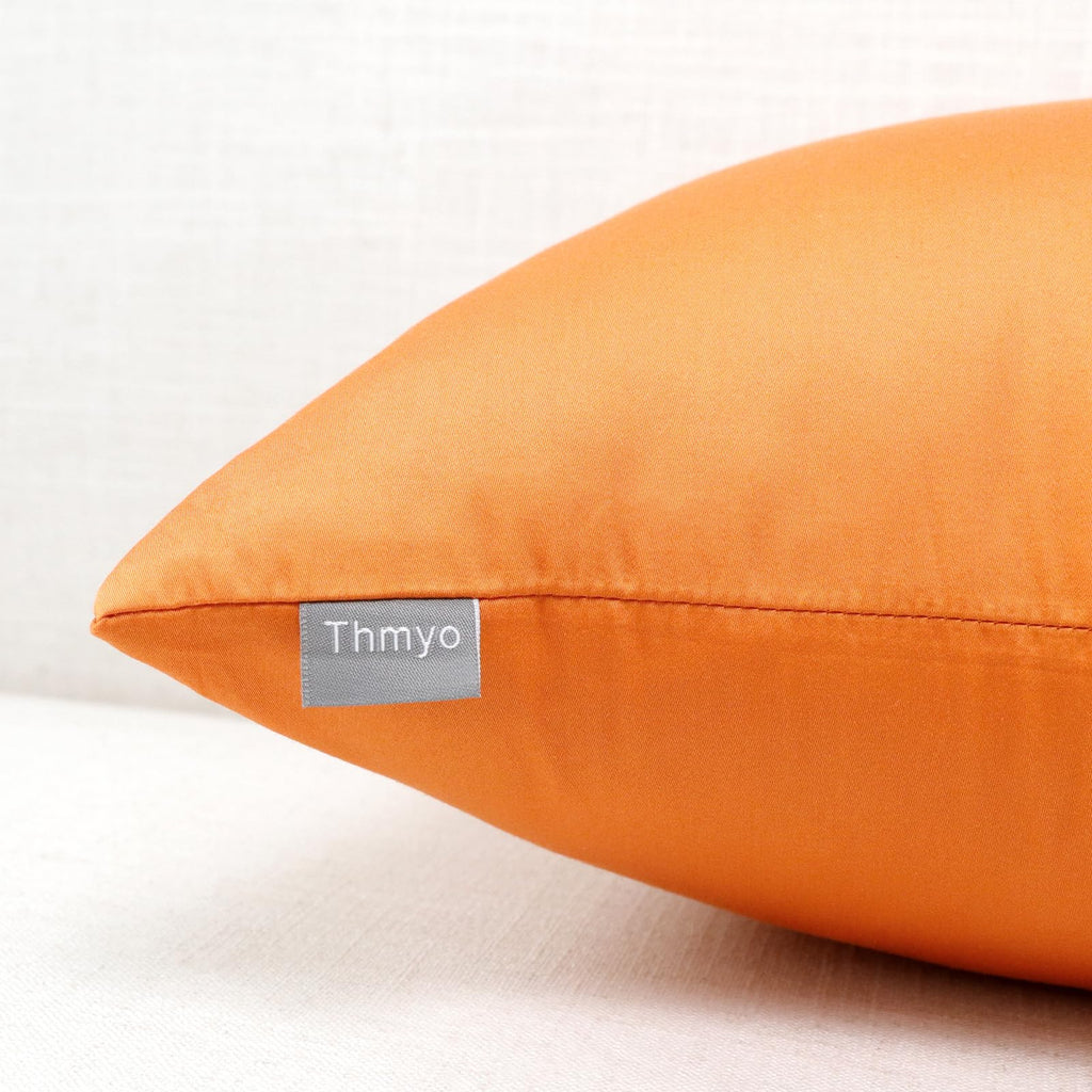 4-Pack 100% Cotton Decorative Throw Pillow Covers 18x18 Fall Orange