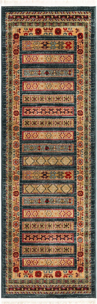 Kashkuli Gabbeh Collection Rug - Runner Blue Medium Rug Perfect s, Entryways