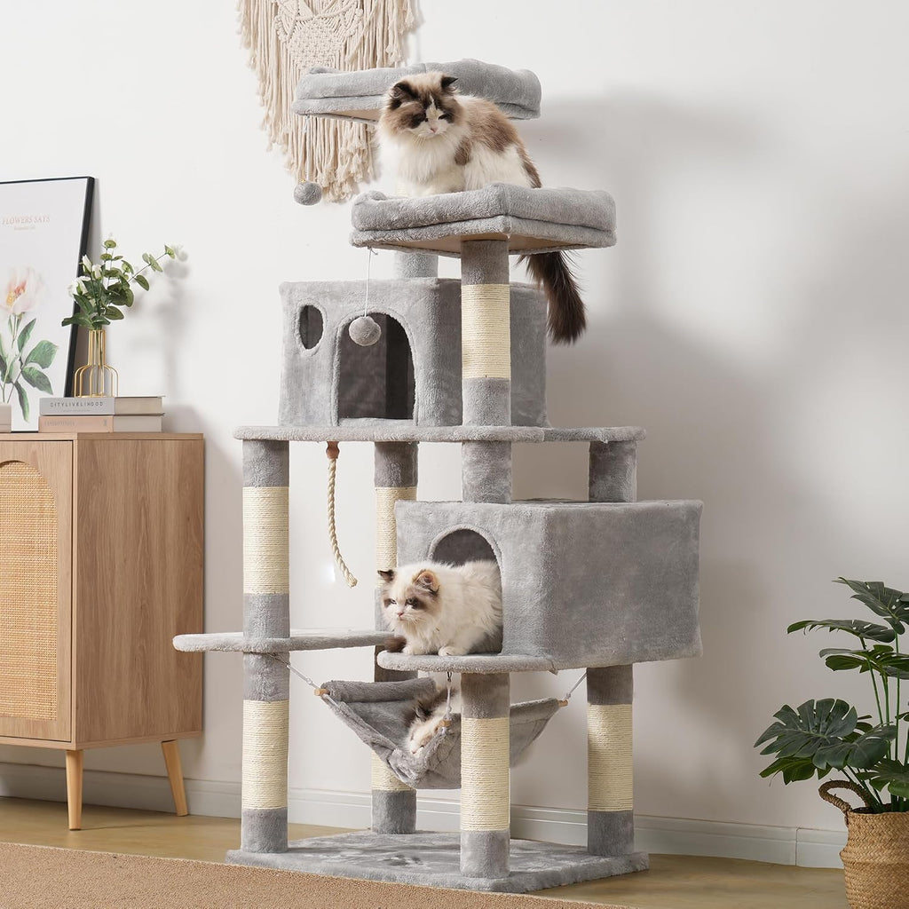 Cat Tree Tower with Sisal Scratching Posts, Big Condo