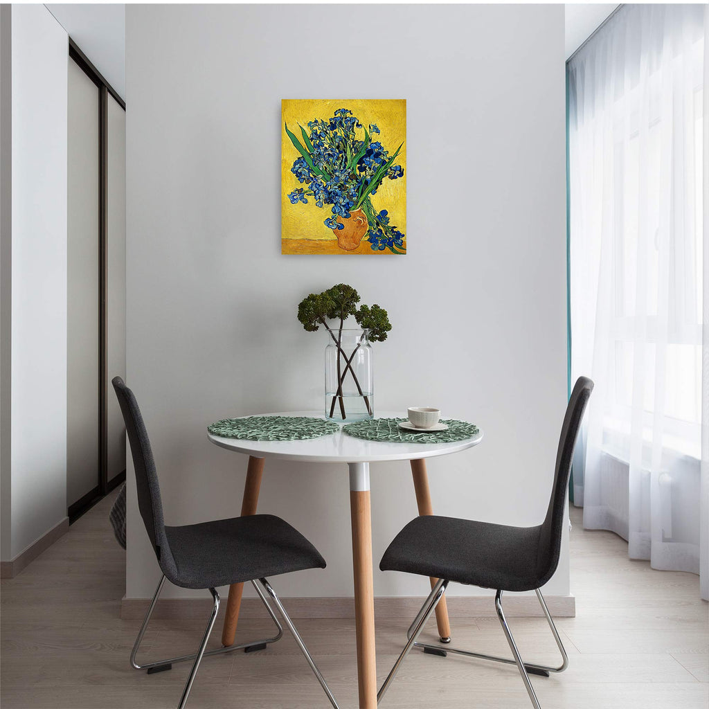 Irises Vase Flower by Vincent Van Gogh. The World Classic Art Reproductions, Giclee Canvas Prints Wall Art Decor
