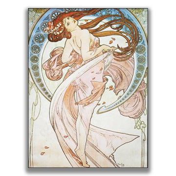 Alphonse Mucha Art Prints - Dance Dancer Poster - Abstract Canvas Wall Art - Vintage French Nouveau Advertisement